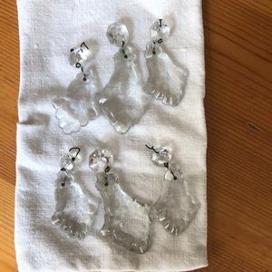 Set of 6 vintage chandelier crystals